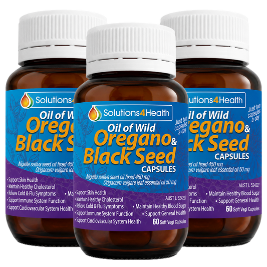 Oil of Wild Oregano & Black Seed Capsules - 3 Bottle Value Buy