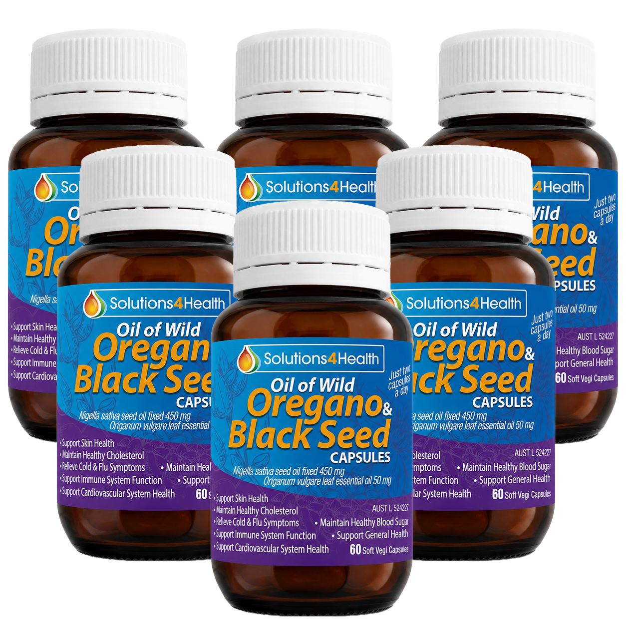 Oil of Wild Oregano & Black Seed 60 Capsules