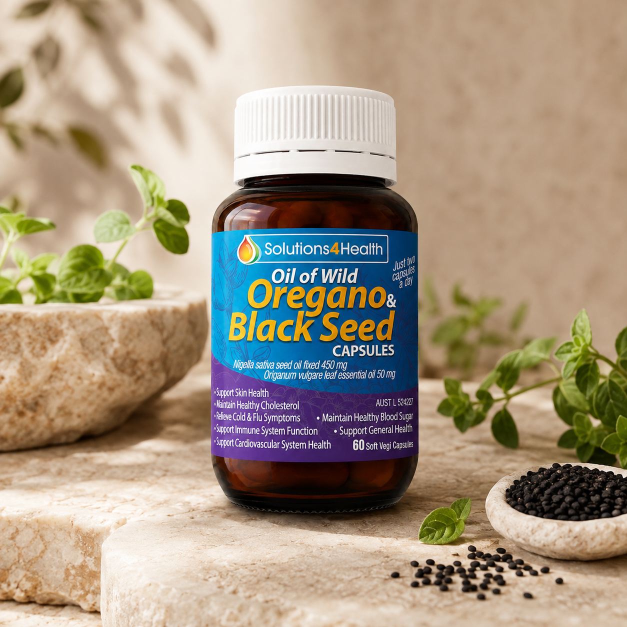 Oil of Wild Oregano & Black Seed 60 Capsules