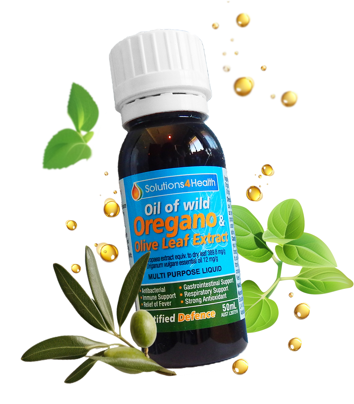 50ml Bottle – Oil of Wild Oregano & Olive leaf Extract - Fortified Defence