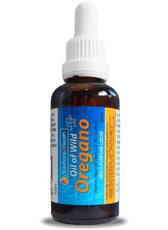 Bottle of Oil of Wild Oregano with dropper on a white background
