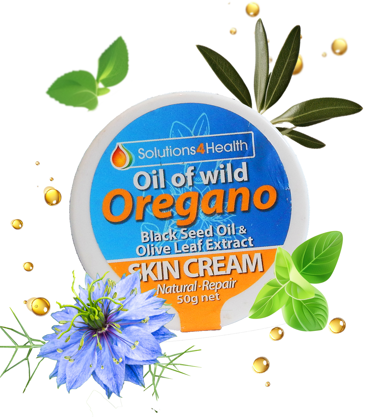 Oil of Wild Oregano Skin Cream with Black Seed Oil & Olive Leaf Extract