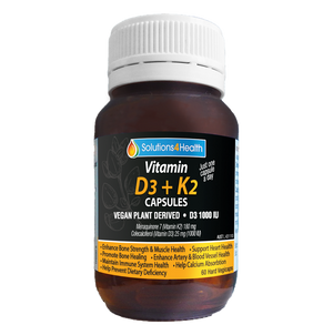 60 Capsules - Vitamin D3 + K2