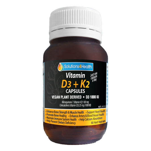 60 Capsules - Vitamin D3 + K2