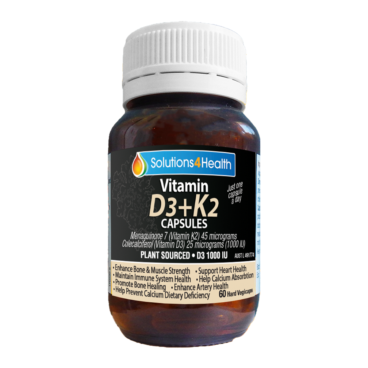 Vitamin D3 + K2 Capsules
