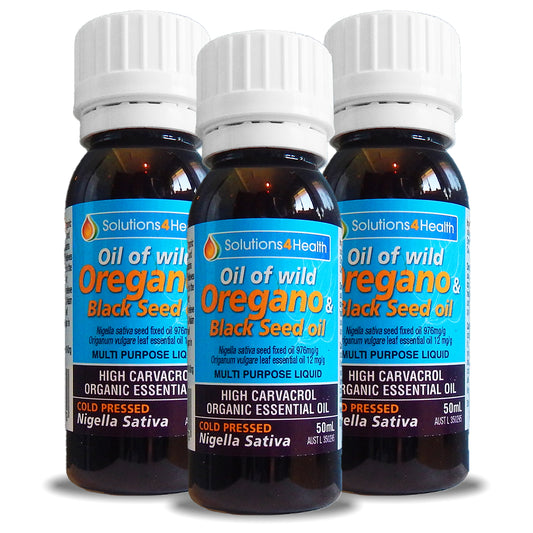 50ml Bottle - Oil of Wild Oregano & Black Seed Oil - 3 Bottle Value Buy