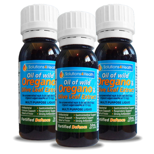 50ml Bottle – Oil of Wild Oregano & Olive leaf Extract - Fortified Defence - 3 Bottle Value Buy